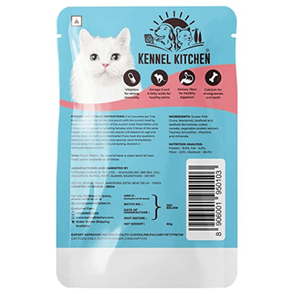 Kennel Kitchen Fish Chunks in Gravy Kitten and Adult Cat Wet Food All Life Stage