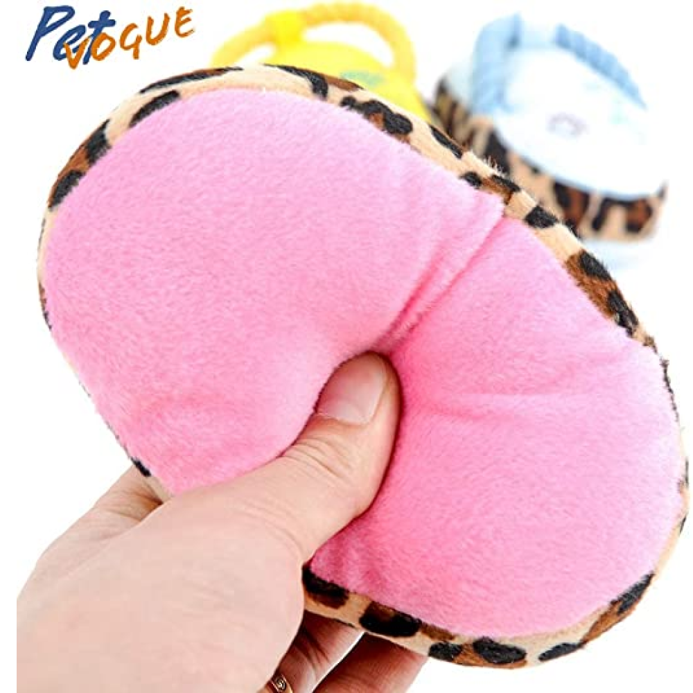 Pet Vogue Sandal Shaped Plush Toy for Dogs Blue  For Soft Chewers