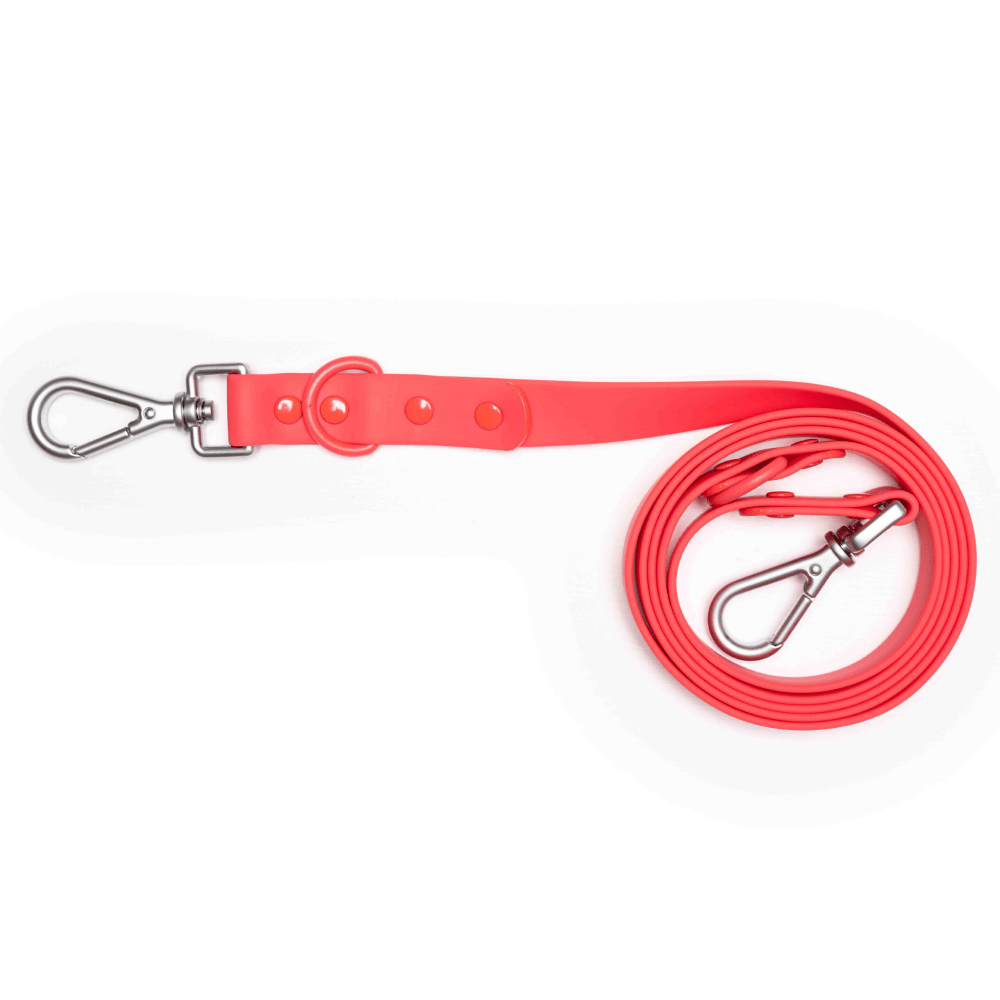 Furry  Co Weatherproof Leash for Dogs Coral Red