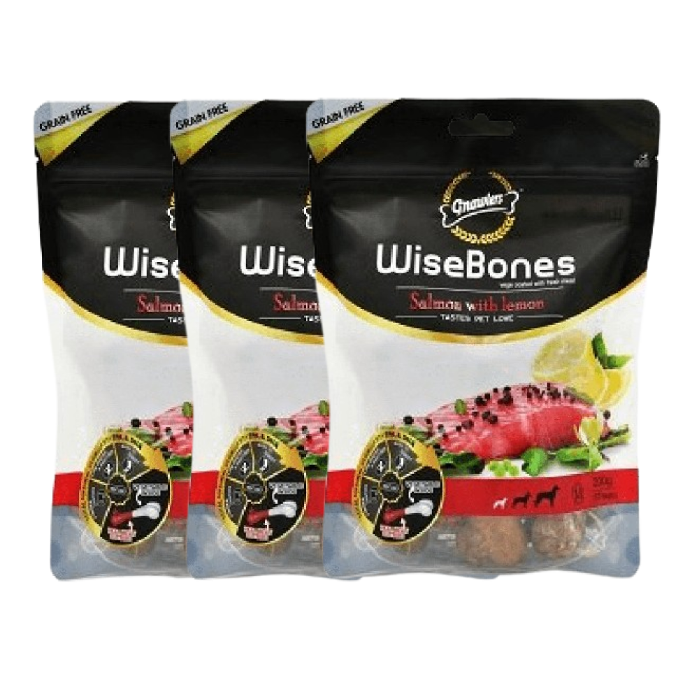 Gnawlers WiseBones Salmon with Lemon Dog Treats Small