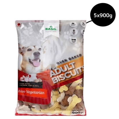 Basil Non Veg Bone Shaped Adult Dog Biscuits