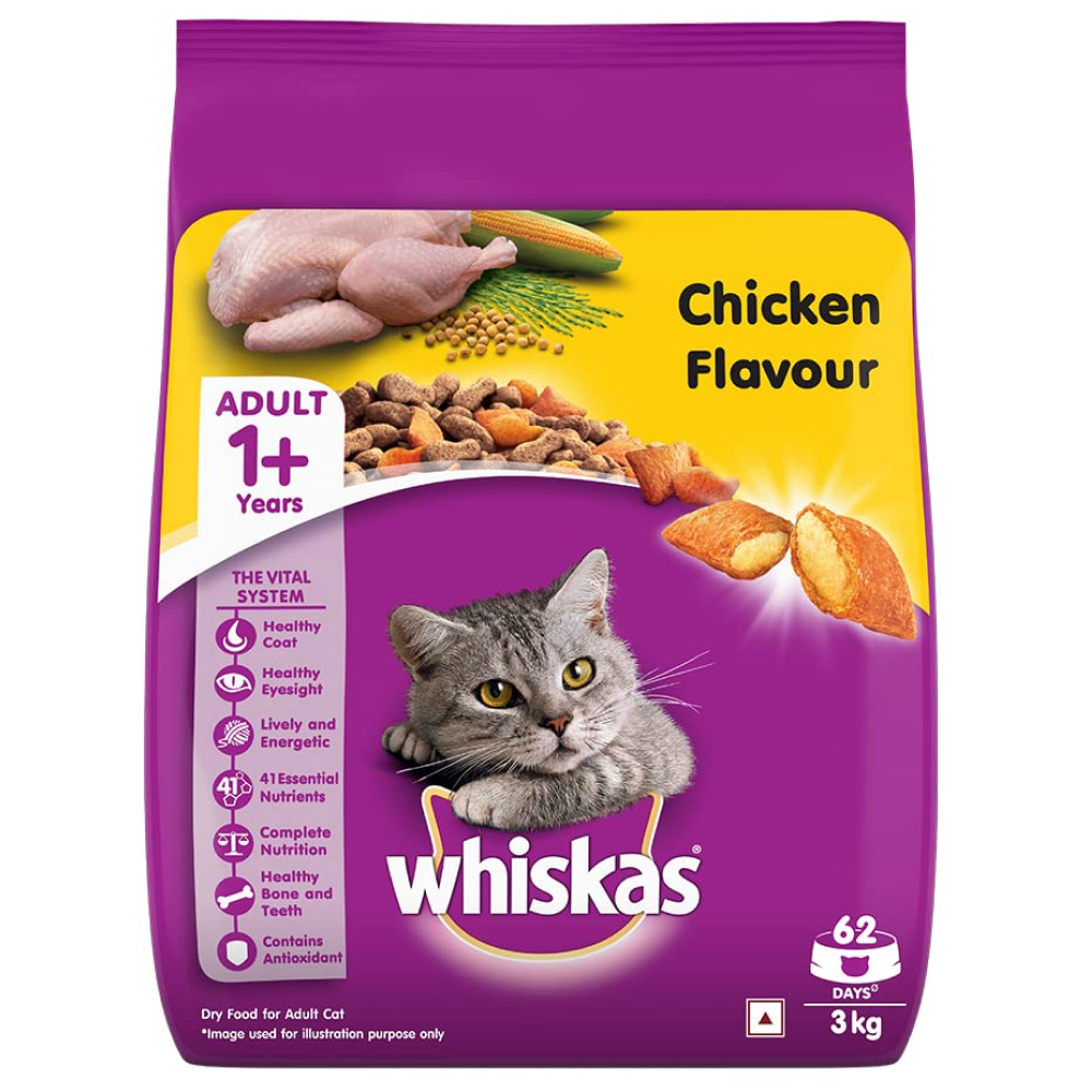 Whiskas Chicken Flavour Cat Adult 1 Dry Food