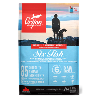 Orijen Six Fish Dog Dry Food All Breeds  Ages