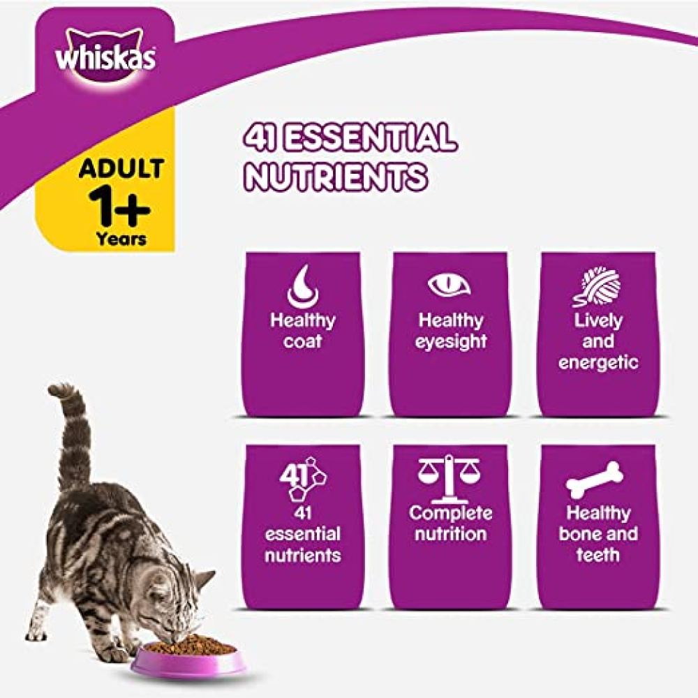 Whiskas Chicken Flavour Cat Adult 1 Dry Food