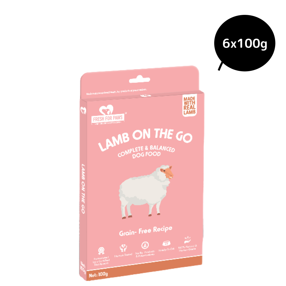 Fresh For Paws Lamb On The Go Dog Wet Food 100g