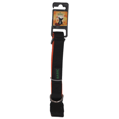 Basil Nylon Padded Collar for Dogs Black