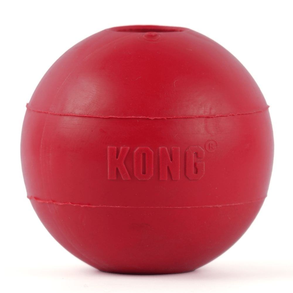 Kong Ball with Hole Toy for Dogs Red  For Aggressive Chewers