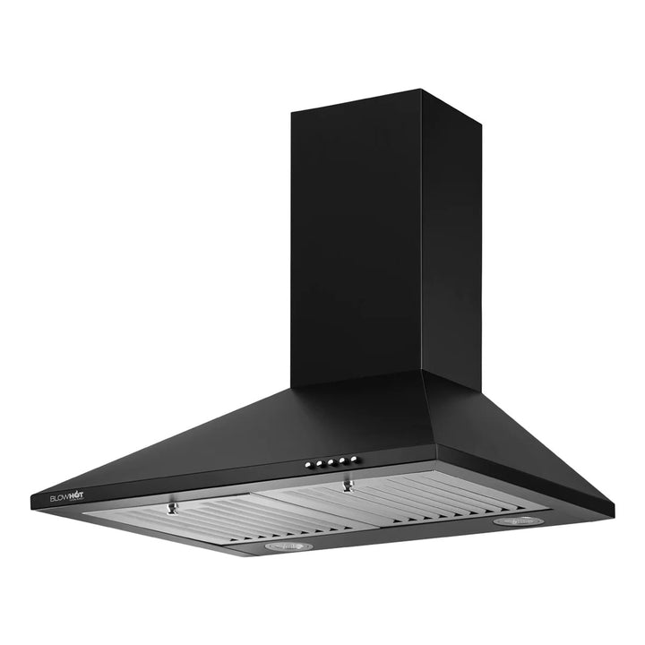 Blowhot Ariel Black Wall Mounted 60cm Chimney