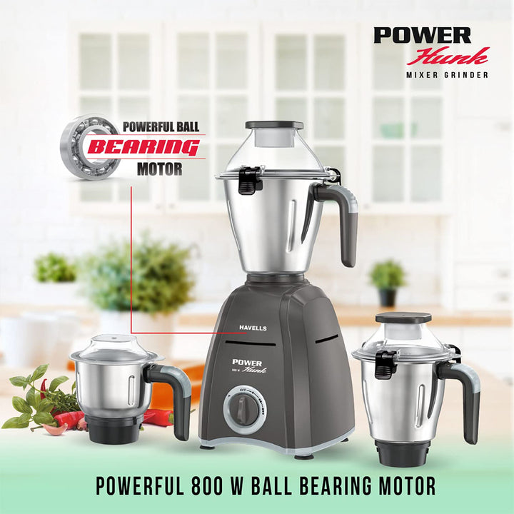 HAVELLS 800W POWER HUNK 3 JAR MIXER GRINDER