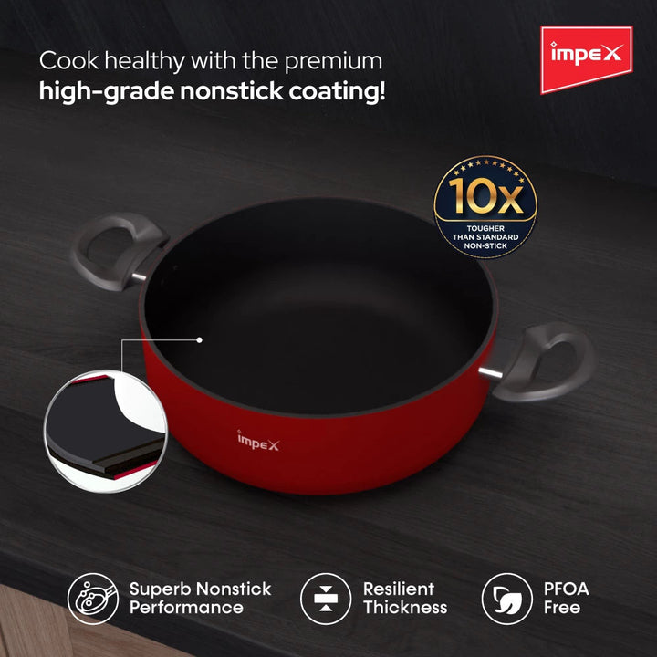 IMPEX ISP-2810 6L NONSTICK COATED ALUMINIUM BIRIYANI POT