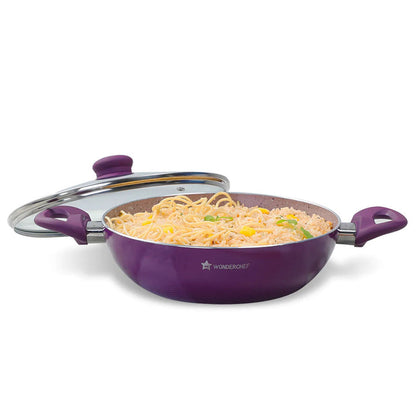 WONDERCHEF ROYAL VELVET NON-STICK 24CM WOK WITH LID