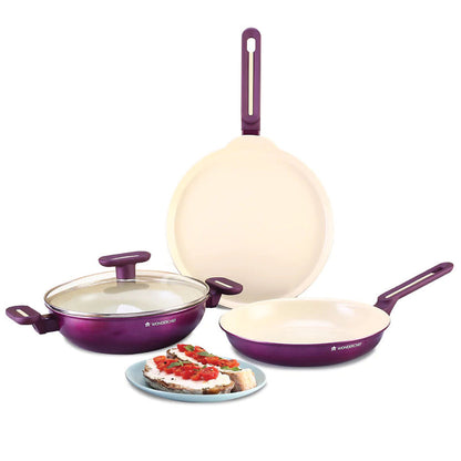 Wonderchef Bellagio Ceramic Non-stick 4 pc Cookware Set 63154802