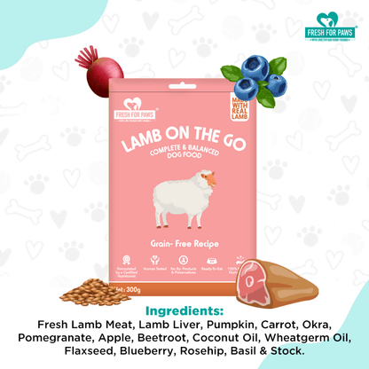 Fresh For Paws Lamb On The Go Dog Wet Food 100g