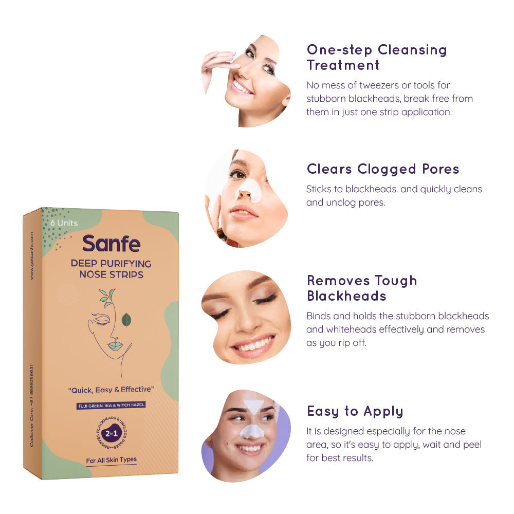 Sanfe Deep Purifying Nose Strips pack of 6