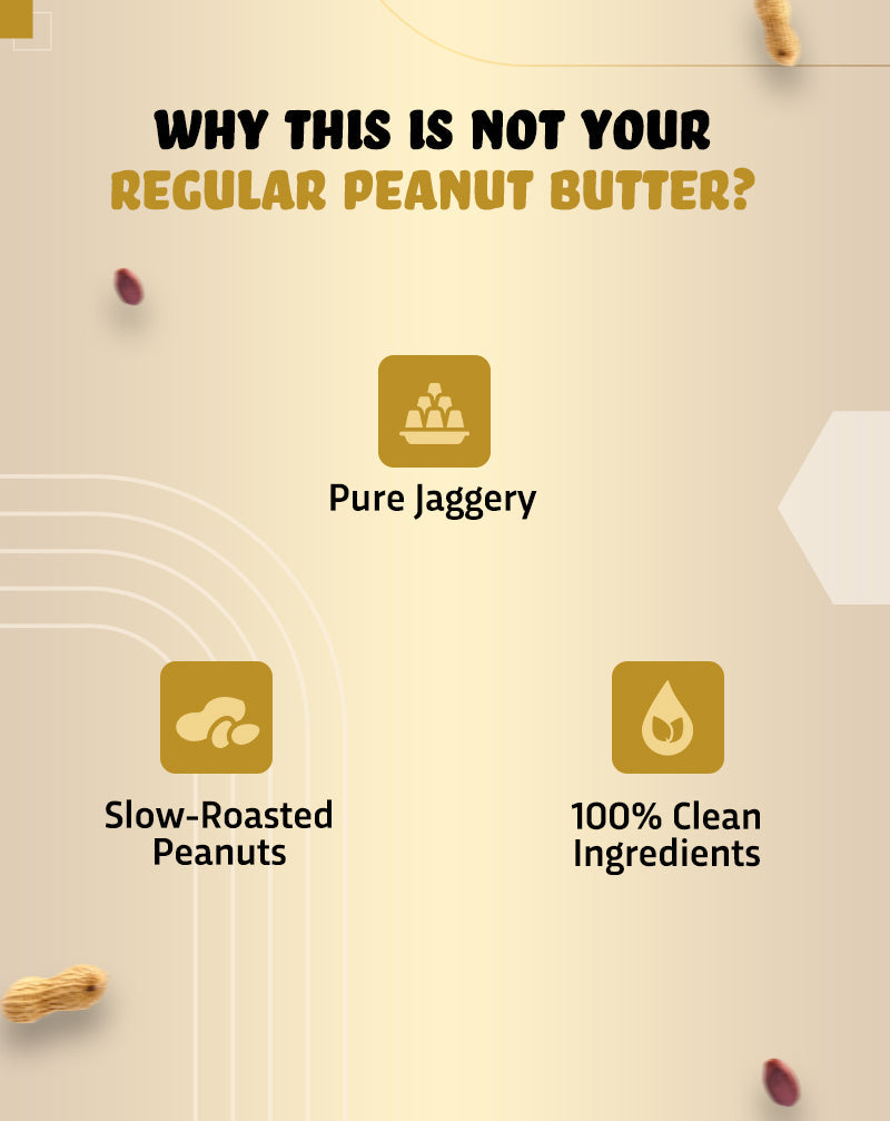 Peanut Butter Jaggery Contains 23g Protein - 350g