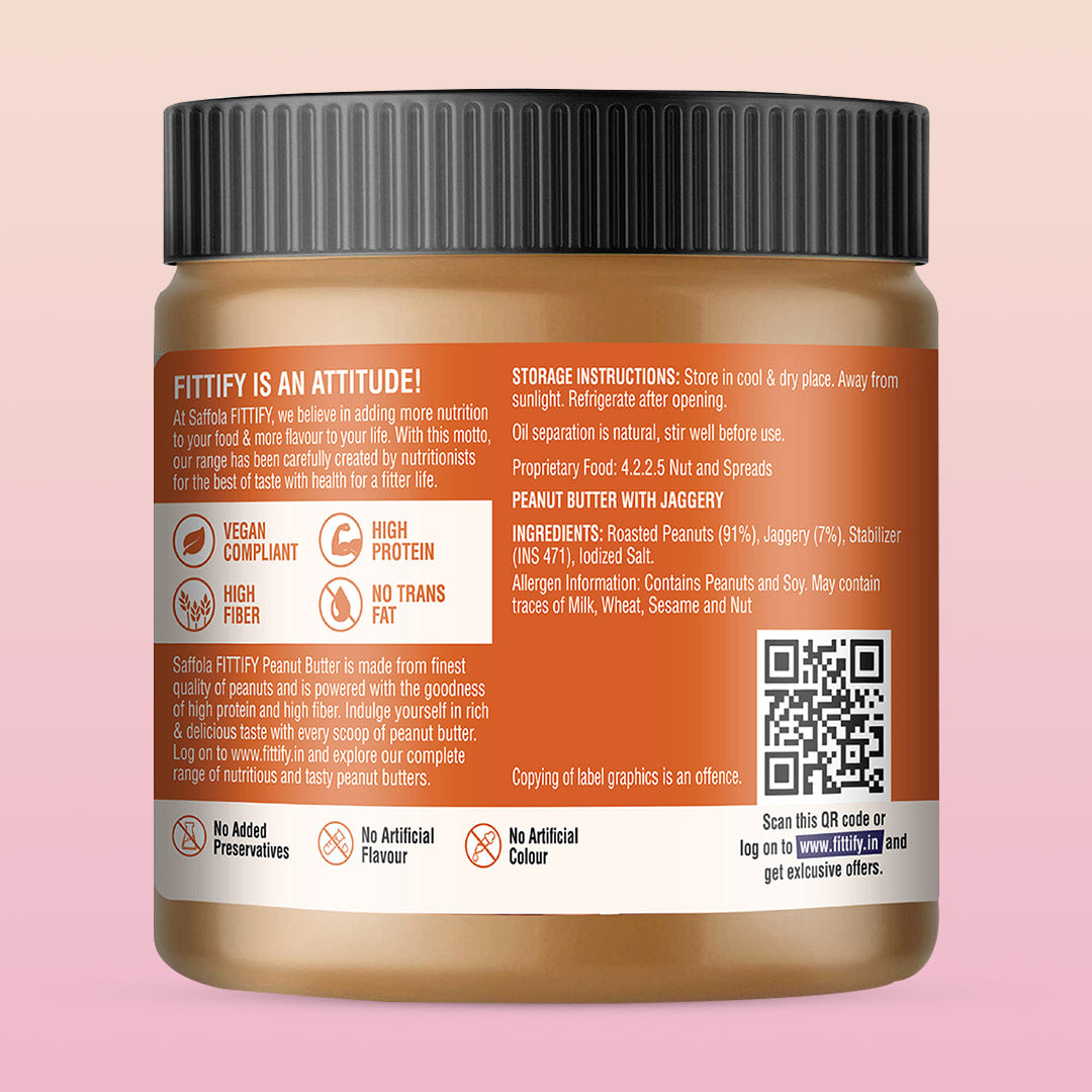 Saffola Fittify Vegan Protein - Peanut Butter