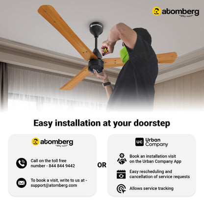 Atomberg Renesa Smart 1200 mm BLDC Ceiling Fan with IoT Remote Control  LED Indicators  Misty Teal