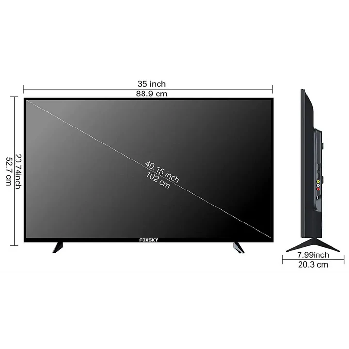 Foxsky 102 cm 40 inches Full HD Smart LED TV 40FSFHS With Black Frameless Edition Dolby Audio