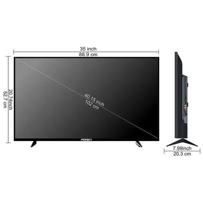 Foxsky 102 cm 40 inches Full HD Smart LED TV 40FSFHS With Black Frameless Edition Dolby Audio