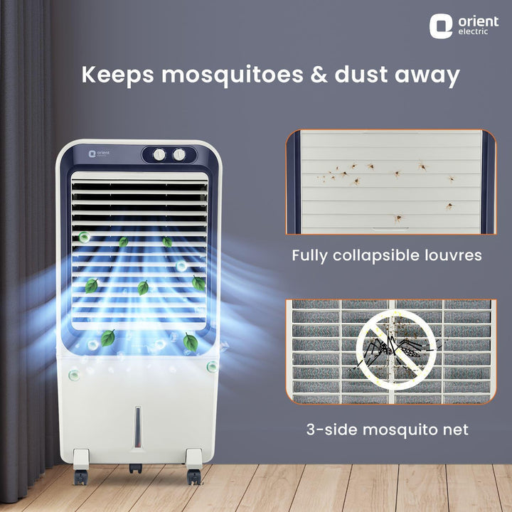 Knight Desert Air Cooler with Honeycomb pads Ice Chamber  Dust Filter