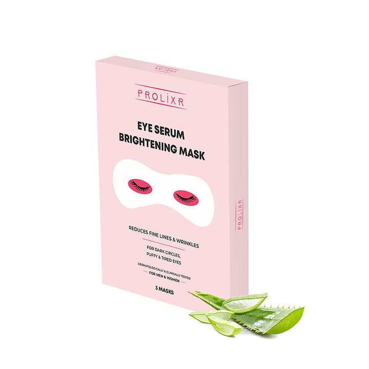 Prolixr Eye Serum Brightening Mask -Fine Lines  Wrinkles  Dark Circles  Puffiness  Fatigue  Cooling  Hydrating  Men  Women - 3 Masks