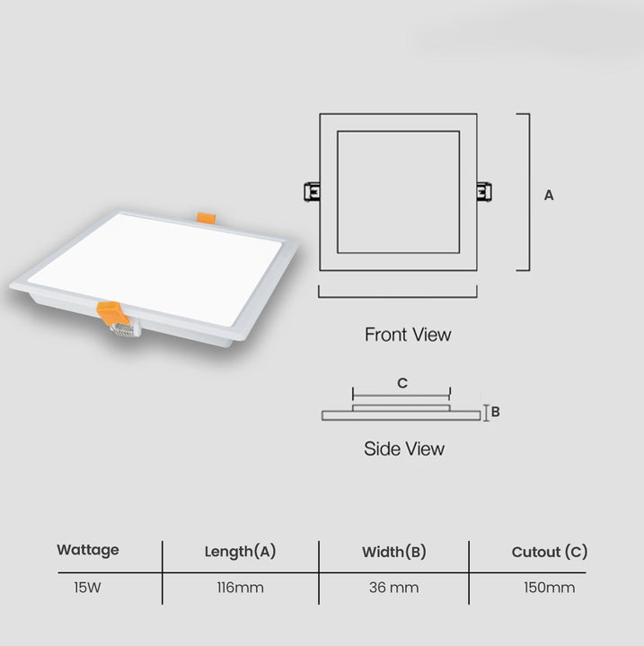 Moodlight LED Recess Panel 3CCT Cool White Warm White Natural White