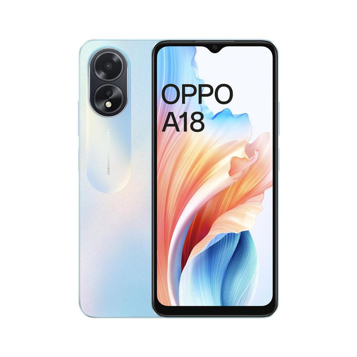 OPPO A18 Glowing Blue 4GB RAM 64GB Storage  6.56 HD 90Hz Waterdrop Display  5000 mAh Battery with No Cost EMIAdditional Exchange Offers