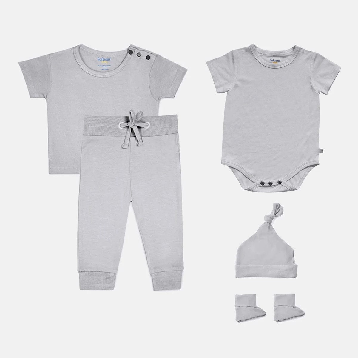 5 Piece Dreamy Grey Complete Bamboo Gift Set