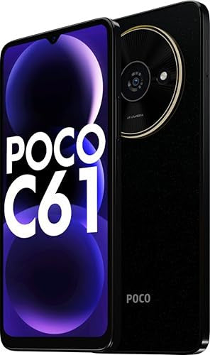 POCO C61 Diamond Dust Black 4GB RAM 64GB ROM