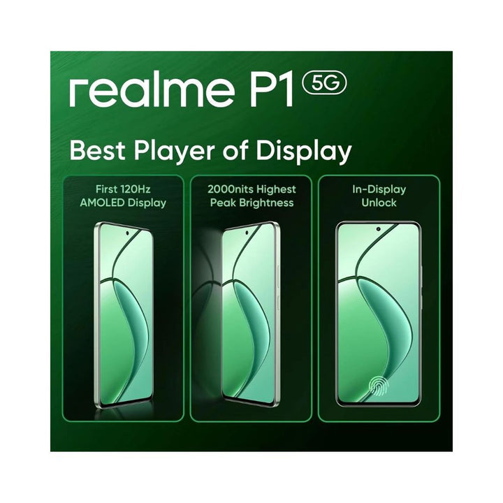 realme P1 5G Peacock Green 8GB RAM 128GB Storage