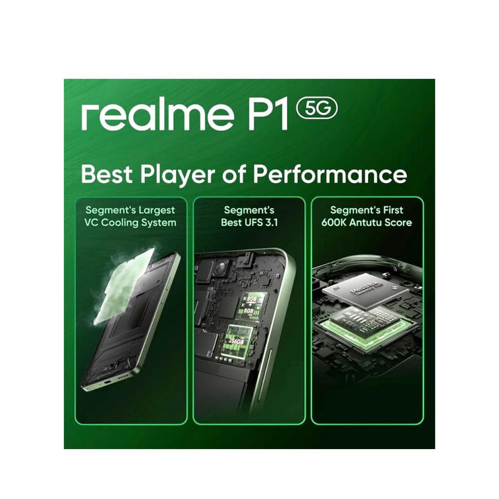 realme P1 5G Peacock Green 8GB RAM 128GB Storage