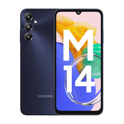 Samsung Galaxy M14 4G Sapphire Blue4GB64GB  50MP Triple Cam  5000mAh Battery  Snapdragon 680 Processor  2 Gen. OS Upgrade  4 Year Security Update  8GB RAM with RAM Plus  Without Charger