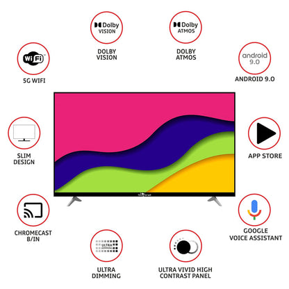 SkyWall 139.7 cm 55 inches 4K Ultra HD Smart LED TV 55SW4K-VS Frameless Edition Voice Assistant