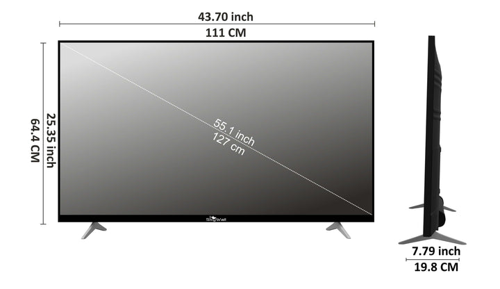 SkyWall 139.7 cm 55 inches 4K Ultra HD Smart LED TV 55SW4K-VS Frameless Edition Voice Assistant