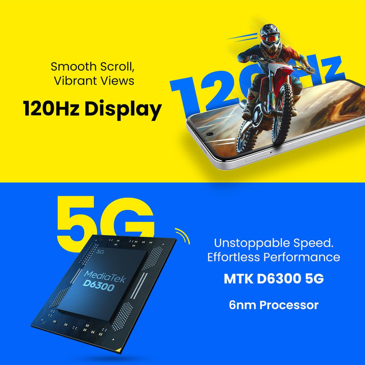 TECNO POP 9 5G Aurora Cloud 4GB64GB Segments 1st 48MP Sony AI Camera Segments 1st 5G with NFC  D6300 5G Processor 4 Year Lag Free Fluency 5000 mAh Battery Dual Speaker Without Charger