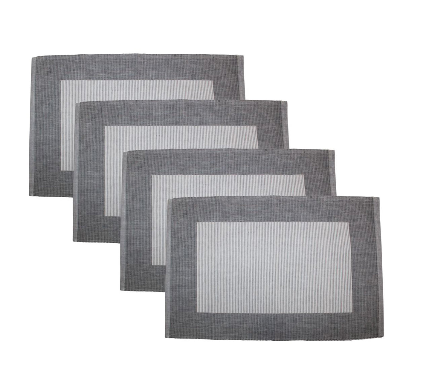Lushomes Table Mat dining table mat kitchen mat table mats set of 4 dining table accessories for home Grey placemats Ribbed Food Mat mats for kitchen 13x19 Inch 33x48 Cms Pack of 4