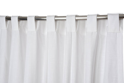Slub Cotton Window Curtains white linen living room curtains 2 panel sets modern curtains for living room Reverse Tab Top 50 x 108 inch set of 2 Panelsboho cafDoorway curtains by Lushomes